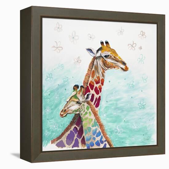 Whimsical Giraffes-Walela R.-Framed Stretched Canvas