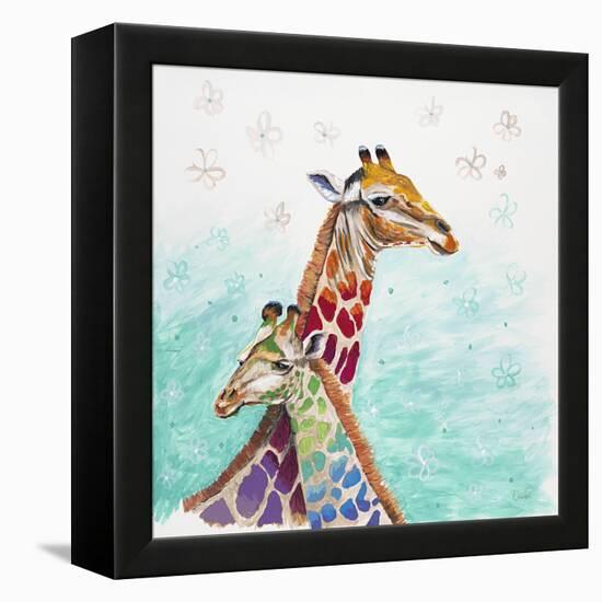 Whimsical Giraffes-Walela R.-Framed Stretched Canvas