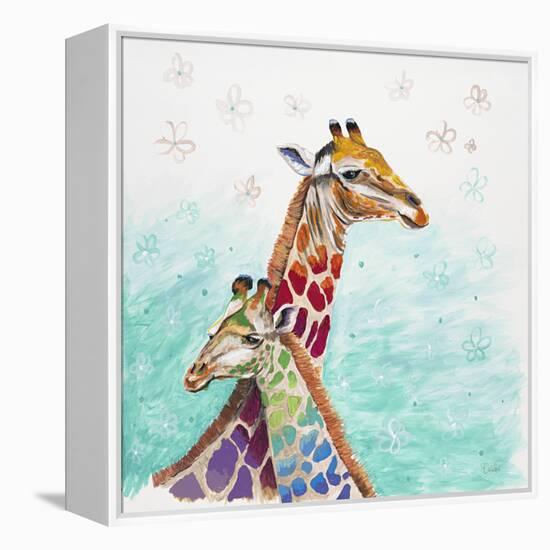 Whimsical Giraffes-Walela R.-Framed Stretched Canvas