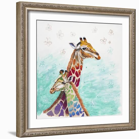 Whimsical Giraffes-Walela R.-Framed Art Print