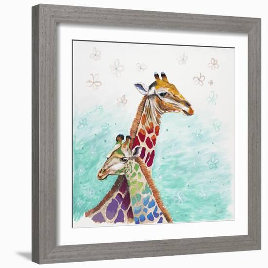 Whimsical Giraffes-Walela R.-Framed Art Print