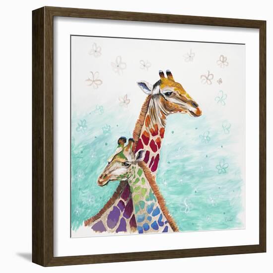 Whimsical Giraffes-Walela R.-Framed Art Print