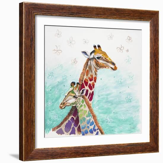 Whimsical Giraffes-Walela R.-Framed Art Print