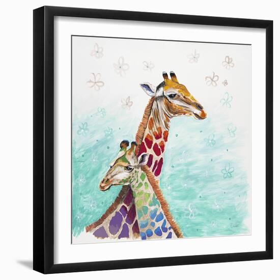 Whimsical Giraffes-Walela R.-Framed Art Print