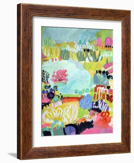 Whimsical Pond II-Karen Fields-Framed Art Print