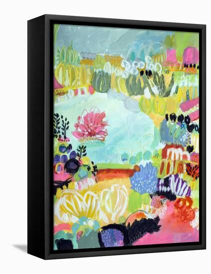 Whimsical Pond II-Karen Fields-Framed Stretched Canvas