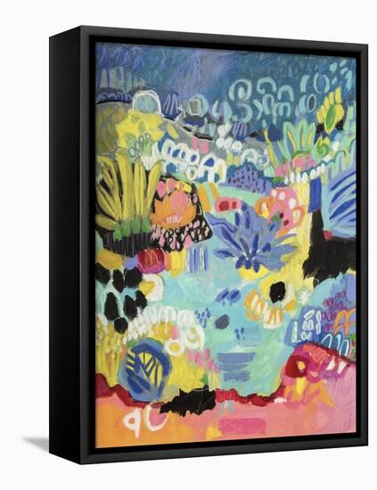 Whimsical Pond III-Karen Fields-Framed Stretched Canvas