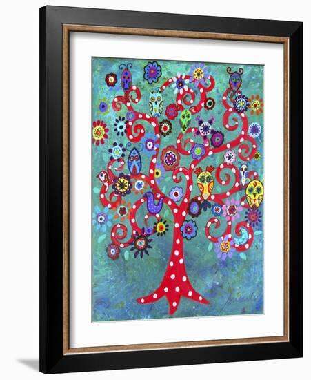 Whimsical Tree Of Life In Paradise-Prisarts-Framed Giclee Print