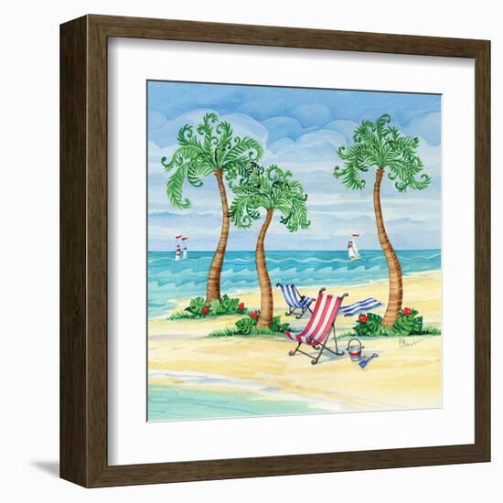 Whimsy Bay Chairs II-Paul Brent-Framed Art Print