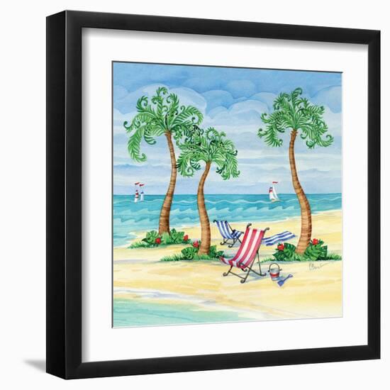 Whimsy Bay Chairs II-Paul Brent-Framed Art Print