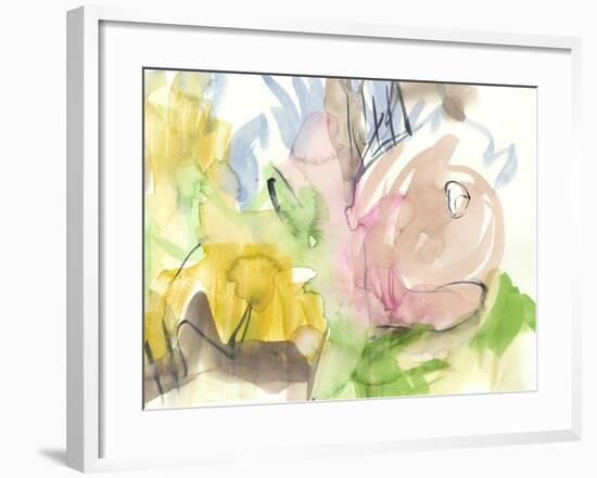 Whimsy in the Garden I-Jennifer Goldberger-Framed Art Print