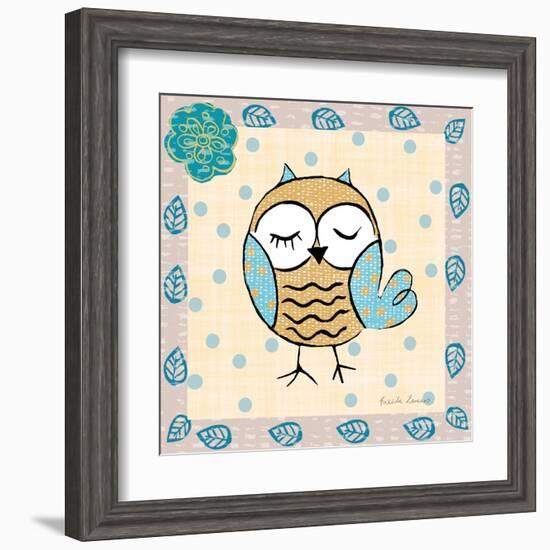 Whimsy Owls IV-Farida Zaman-Framed Art Print