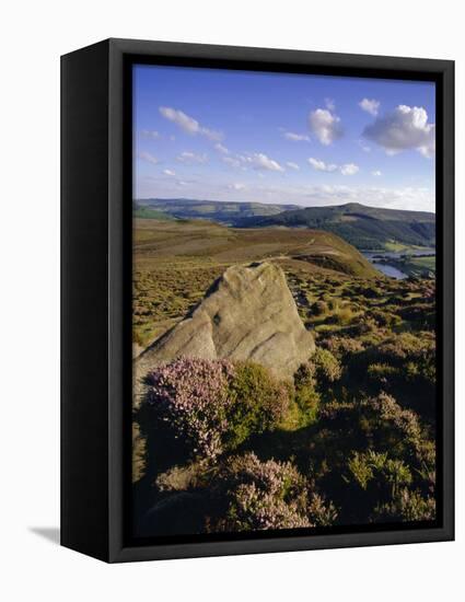 Whinstone Lee Tor and Derwent Moors, Derwent Edge, Peak District National Park, Derbyshire, England-Neale Clarke-Framed Premier Image Canvas