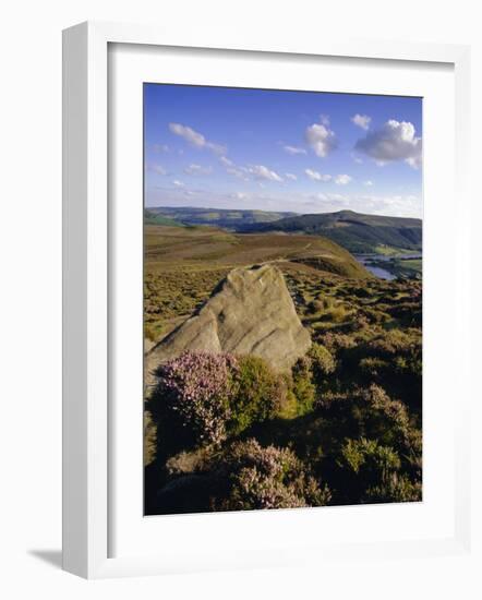 Whinstone Lee Tor and Derwent Moors, Derwent Edge, Peak District National Park, Derbyshire, England-Neale Clarke-Framed Photographic Print