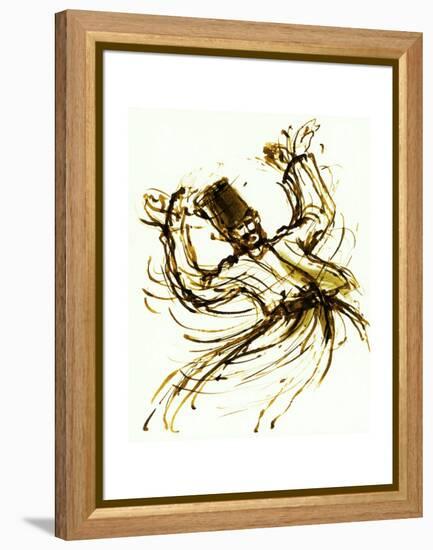 Whirling Dervish, Turkey, 2005, ink drawing-John Newcomb-Framed Premier Image Canvas