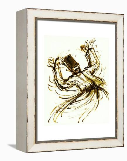 Whirling Dervish, Turkey, 2005, ink drawing-John Newcomb-Framed Premier Image Canvas