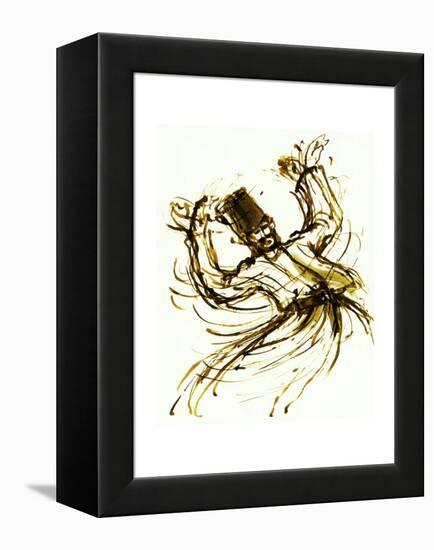 Whirling Dervish, Turkey, 2005, ink drawing-John Newcomb-Framed Premier Image Canvas