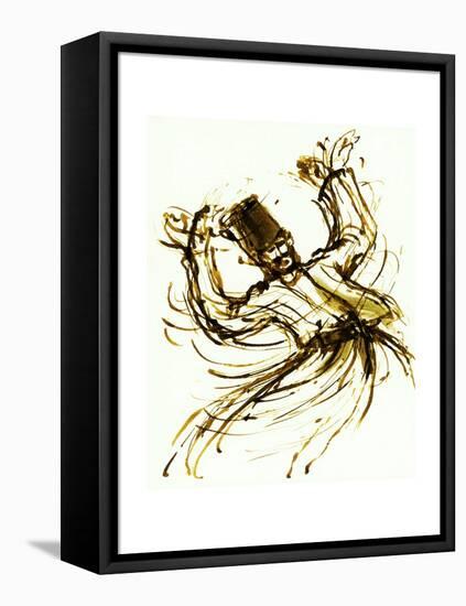 Whirling Dervish, Turkey, 2005, ink drawing-John Newcomb-Framed Premier Image Canvas