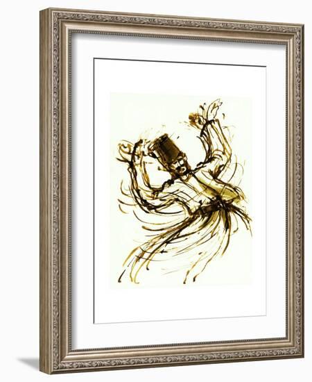 Whirling Dervish, Turkey, 2005, ink drawing-John Newcomb-Framed Giclee Print