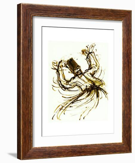 Whirling Dervish, Turkey, 2005, ink drawing-John Newcomb-Framed Giclee Print
