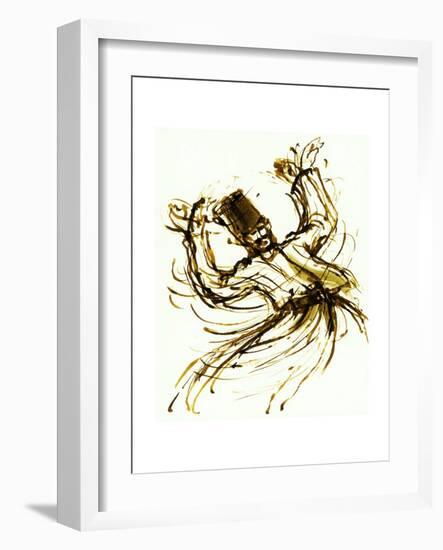 Whirling Dervish, Turkey, 2005, ink drawing-John Newcomb-Framed Giclee Print