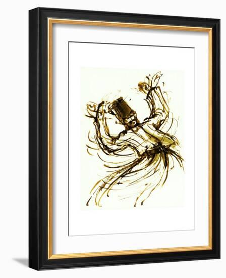 Whirling Dervish, Turkey, 2005, ink drawing-John Newcomb-Framed Giclee Print