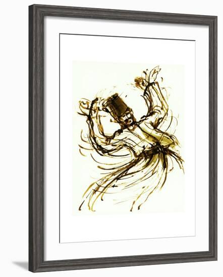 Whirling Dervish, Turkey, 2005, ink drawing-John Newcomb-Framed Giclee Print