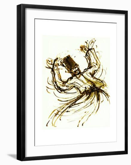 Whirling Dervish, Turkey, 2005, ink drawing-John Newcomb-Framed Giclee Print