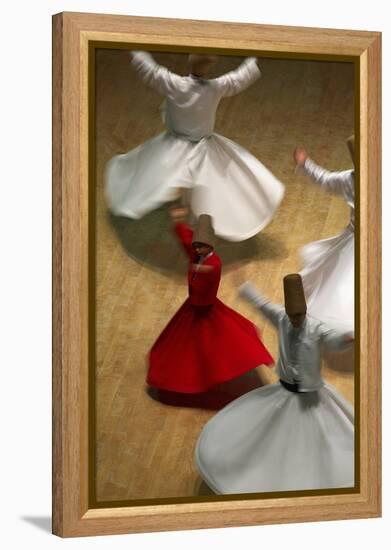 Whirling Dervishes at the Dervishes Festival, Konya, Central Anatolia, Turkey, Asia Minor, Eurasia-Bruno Morandi-Framed Premier Image Canvas