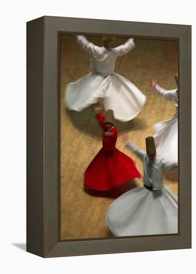 Whirling Dervishes at the Dervishes Festival, Konya, Central Anatolia, Turkey, Asia Minor, Eurasia-Bruno Morandi-Framed Premier Image Canvas