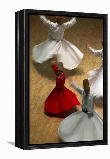 Whirling Dervishes at the Dervishes Festival, Konya, Central Anatolia, Turkey, Asia Minor, Eurasia-Bruno Morandi-Framed Premier Image Canvas