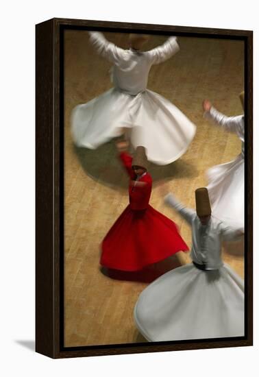 Whirling Dervishes at the Dervishes Festival, Konya, Central Anatolia, Turkey, Asia Minor, Eurasia-Bruno Morandi-Framed Premier Image Canvas