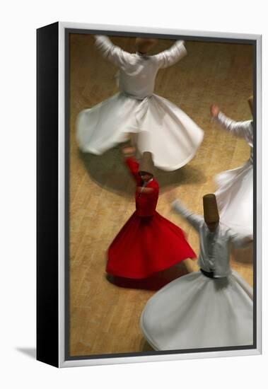 Whirling Dervishes at the Dervishes Festival, Konya, Central Anatolia, Turkey, Asia Minor, Eurasia-Bruno Morandi-Framed Premier Image Canvas