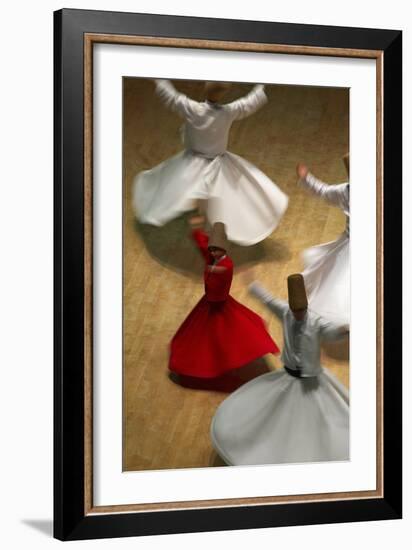 Whirling Dervishes at the Dervishes Festival, Konya, Central Anatolia, Turkey, Asia Minor, Eurasia-Bruno Morandi-Framed Premium Photographic Print