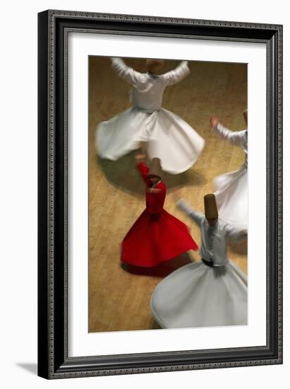 Whirling Dervishes at the Dervishes Festival, Konya, Central Anatolia, Turkey, Asia Minor, Eurasia-Bruno Morandi-Framed Premium Photographic Print