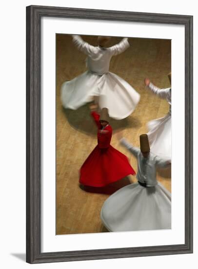 Whirling Dervishes at the Dervishes Festival, Konya, Central Anatolia, Turkey, Asia Minor, Eurasia-Bruno Morandi-Framed Photographic Print