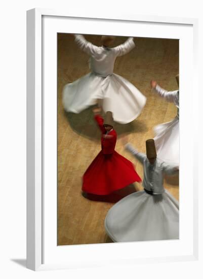 Whirling Dervishes at the Dervishes Festival, Konya, Central Anatolia, Turkey, Asia Minor, Eurasia-Bruno Morandi-Framed Photographic Print