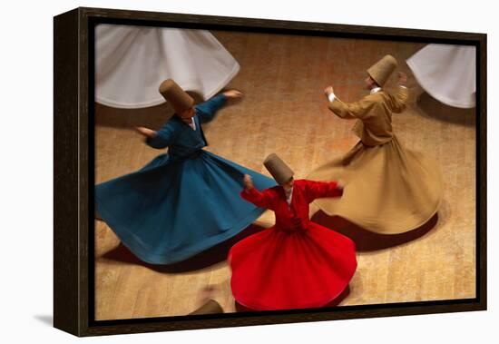 Whirling Dervishes at the Dervishes Festival, Konya, Central Anatolia, Turkey, Asia Minor, Eurasia-Bruno Morandi-Framed Premier Image Canvas