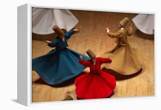 Whirling Dervishes at the Dervishes Festival, Konya, Central Anatolia, Turkey, Asia Minor, Eurasia-Bruno Morandi-Framed Premier Image Canvas