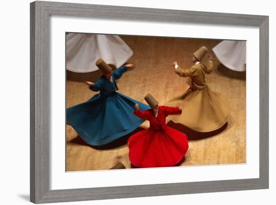 Whirling Dervishes at the Dervishes Festival, Konya, Central Anatolia, Turkey, Asia Minor, Eurasia-Bruno Morandi-Framed Photographic Print