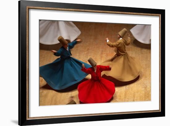 Whirling Dervishes at the Dervishes Festival, Konya, Central Anatolia, Turkey, Asia Minor, Eurasia-Bruno Morandi-Framed Photographic Print