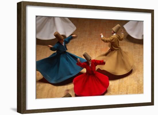 Whirling Dervishes at the Dervishes Festival, Konya, Central Anatolia, Turkey, Asia Minor, Eurasia-Bruno Morandi-Framed Photographic Print