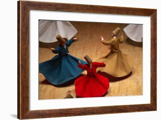 Whirling Dervishes at the Dervishes Festival, Konya, Central Anatolia, Turkey, Asia Minor, Eurasia-Bruno Morandi-Framed Photographic Print