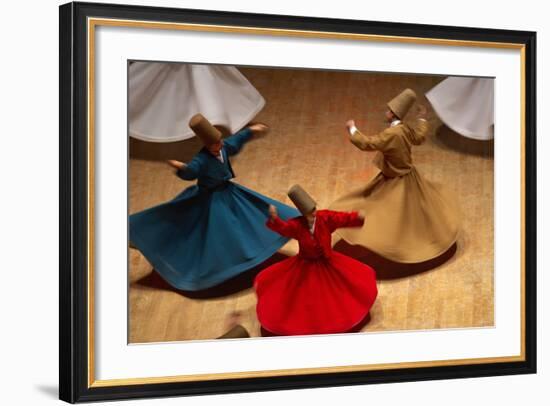 Whirling Dervishes at the Dervishes Festival, Konya, Central Anatolia, Turkey, Asia Minor, Eurasia-Bruno Morandi-Framed Photographic Print