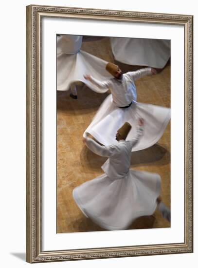 Whirling Dervishes at the Dervishes Festival, Konya, Central Anatolia, Turkey, Asia Minor, Eurasia-Bruno Morandi-Framed Photographic Print