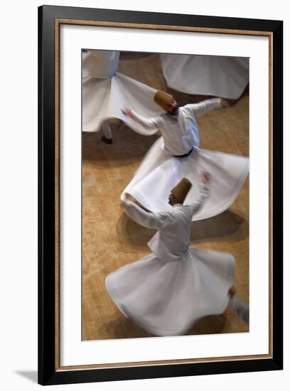 Whirling Dervishes at the Dervishes Festival, Konya, Central Anatolia, Turkey, Asia Minor, Eurasia-Bruno Morandi-Framed Photographic Print