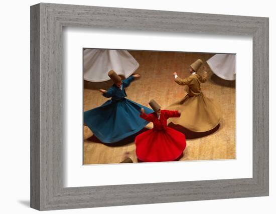 Whirling Dervishes at the Dervishes Festival, Konya, Central Anatolia, Turkey, Asia Minor, Eurasia-Bruno Morandi-Framed Photographic Print