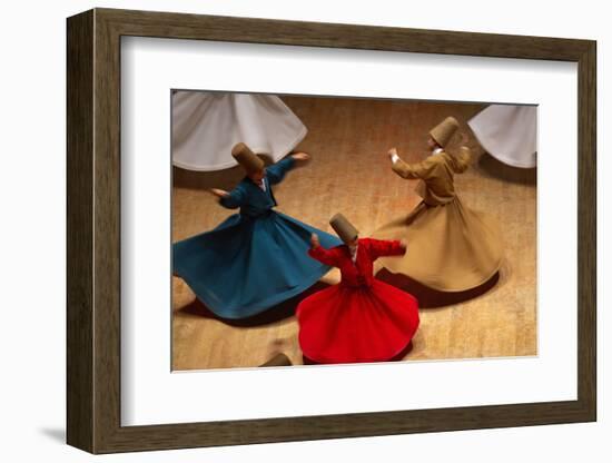 Whirling Dervishes at the Dervishes Festival, Konya, Central Anatolia, Turkey, Asia Minor, Eurasia-Bruno Morandi-Framed Photographic Print