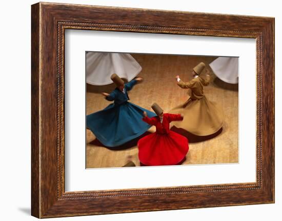 Whirling Dervishes at the Dervishes Festival, Konya, Central Anatolia, Turkey, Asia Minor, Eurasia-Bruno Morandi-Framed Photographic Print