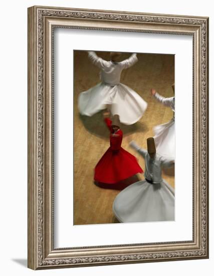 Whirling Dervishes at the Dervishes Festival, Konya, Central Anatolia, Turkey, Asia Minor, Eurasia-Bruno Morandi-Framed Photographic Print